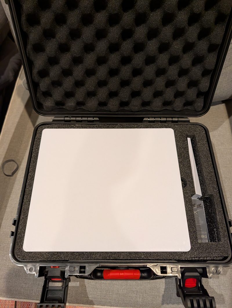 Starlink Mini dish in case